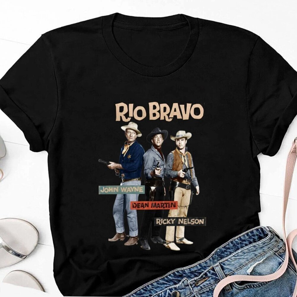 Rio bravo John Wayne Dean Martin Ricky Nelson T-Shirt .